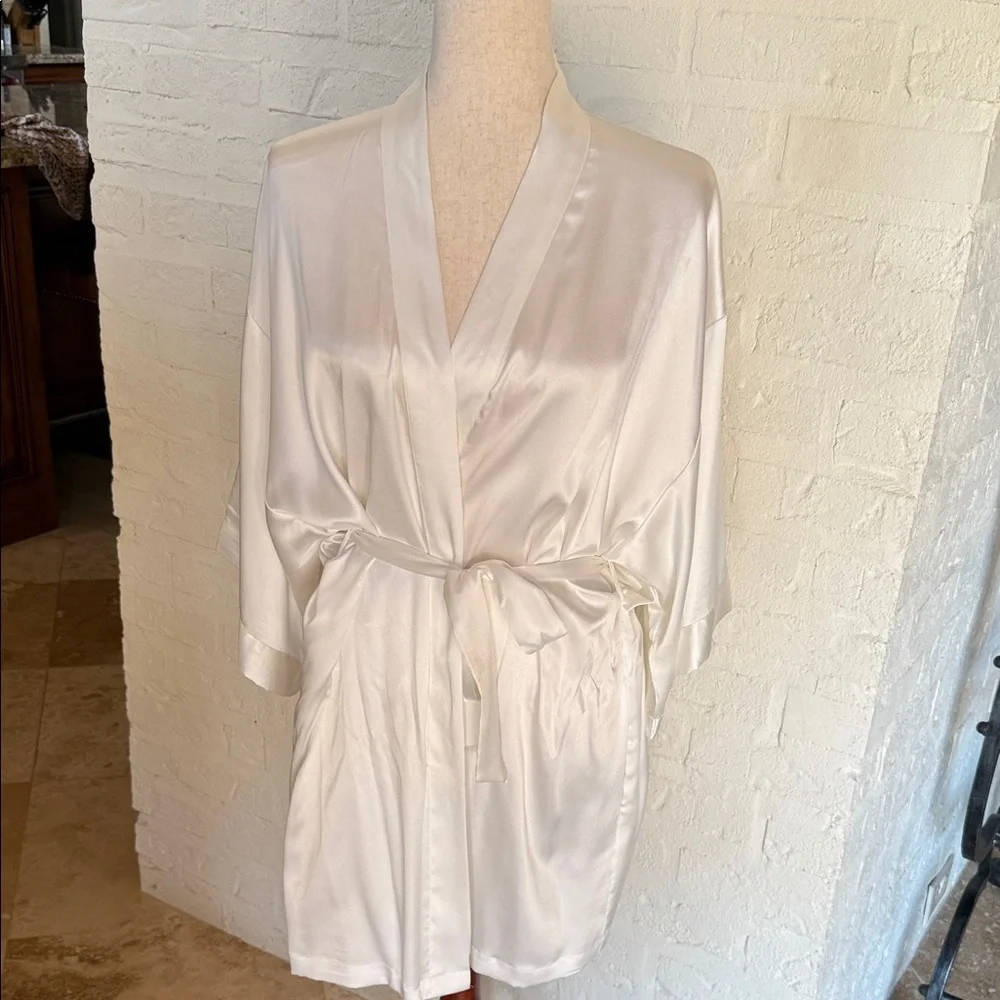Victoria's Secret White Satin Bride Robe - Picture 3 of 3